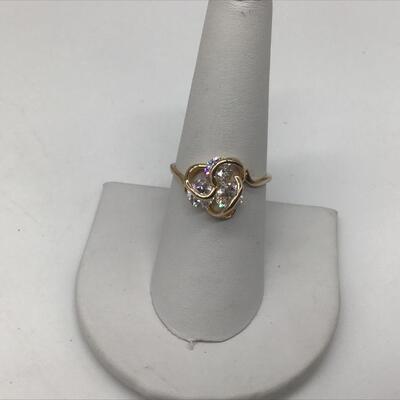 Beautiful Gold Plated  Swarovski Crystal Ring