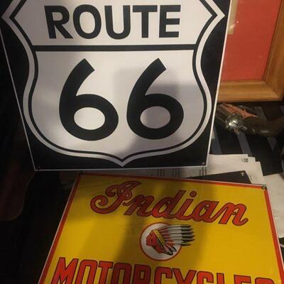 1980s porcelain and tin signs 