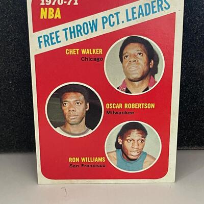 1970-71 Free Throw leaders #141 sports card - walker - Robertson-Williams