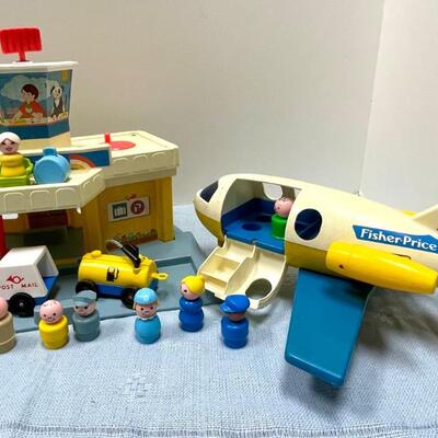 FIsher Price Little People  #933 Jetport & Jet Airplane Playsets with accessories