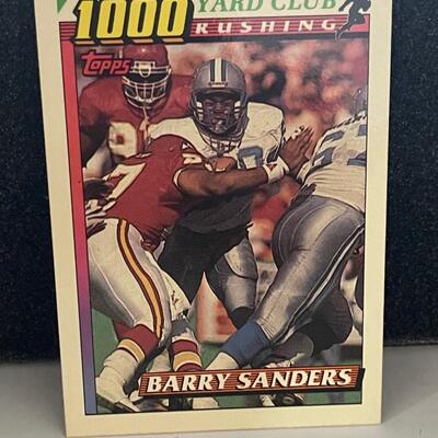 Barry Sanders 1,000 yard club Topps 1991