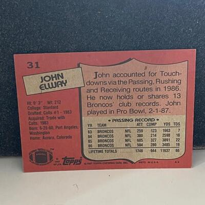 Topps John Elway 1981 Card #31 Broncos QB