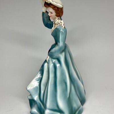 Vintage Florence Ceramics Lisa Woman in Blue Dress Figurine