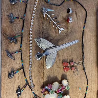 Grouping of costume & Sterling Jewelry