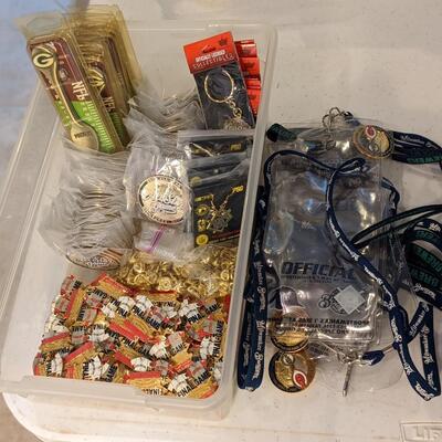 Mixed Sports Lot of Pewter GB Spoons, Brewers 1998 Final Game Pins, Magnets, Earrings, Lanyards