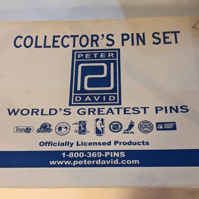 NIB Super Bowl Collector Pin Set in Display Case