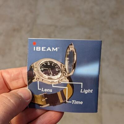 7 NIB iBeam Gold Tone Optical Timepiece