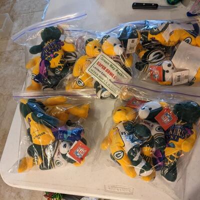 Set of 3 LTD GAME 1, 2 and Super Bowl XXXI GB NFL Numbered Beanie Baby Sets