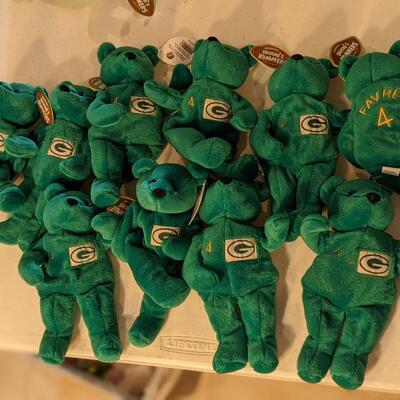 20 New Green Brett Favre Beanie Babies