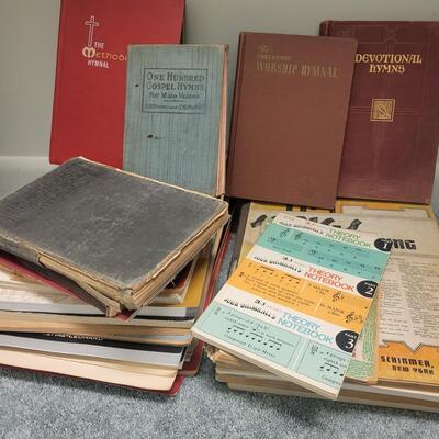 Assortment of Hymnals, Sheet Music and More (HC2-DW)