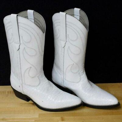 Puro Cuero White Cowgirl Boots 