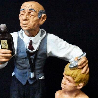 1972 Kaplan Figurine Doctor and Little Boy Patient 