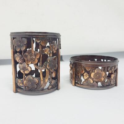 ANTIQUE COPPER COLLECTABLE CONTAINERS