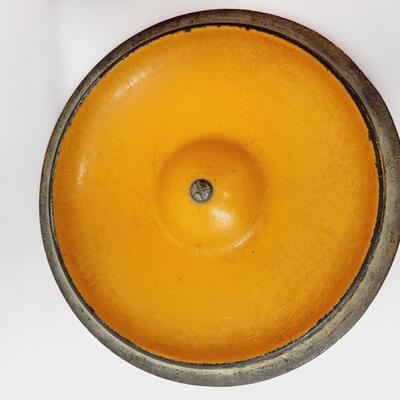 LA CREUSET #16 CAST IRON ENAMEL ORANGE SAUCEPAN W/ LID