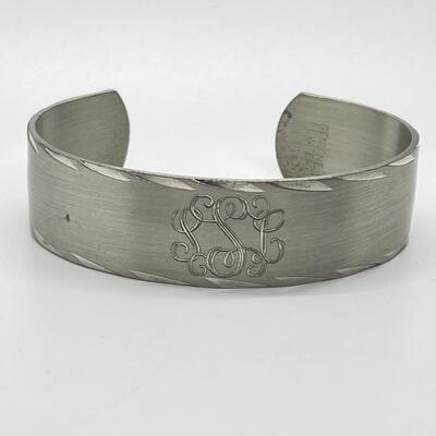 LOT 2: Genuine Pewter Cuff Bracelet