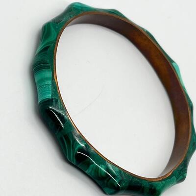 LOT 4: Malachite Bangle Bracelet