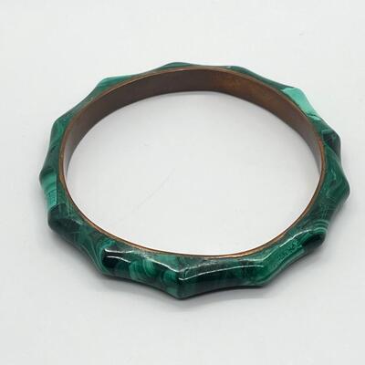 LOT 4: Malachite Bangle Bracelet