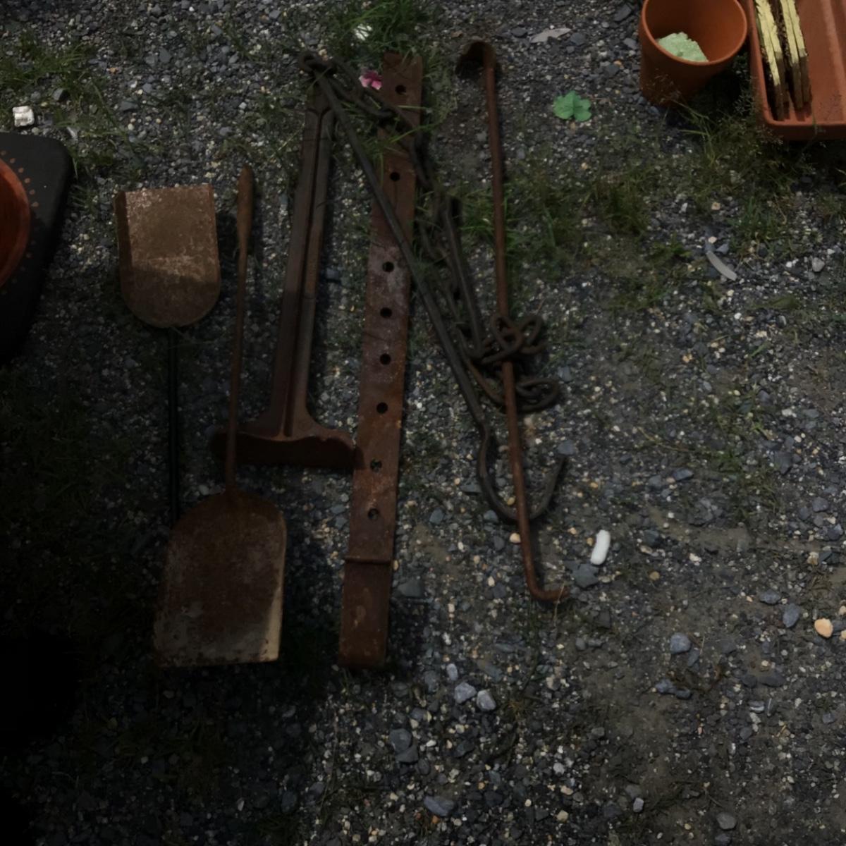 Vintage fireplace accessories