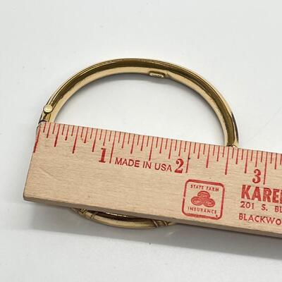 LOT 14: Gold Fill Hinged Bangle Bracelet with Safety Clasp