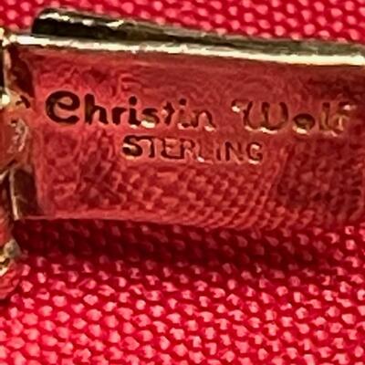 Christin Wolf Native American Sterling bracelet 47grams