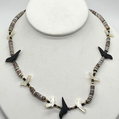 LOT 18: Hand-Carved Navajo Fetish Necklace - 18"-19"
