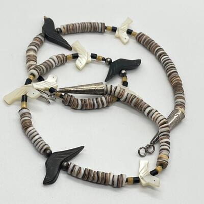 LOT 18: Hand-Carved Navajo Fetish Necklace - 18"-19"