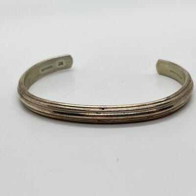 LOT 22: Sterling Silver Cuff Bracelet Marked "IC"