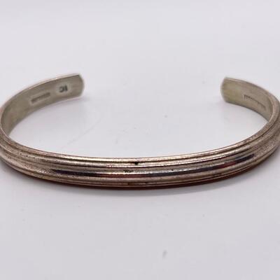 LOT 22: Sterling Silver Cuff Bracelet Marked "IC"
