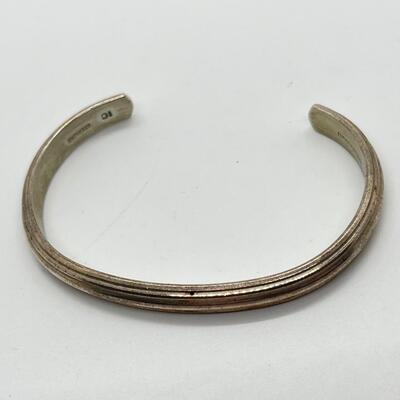 LOT 22: Sterling Silver Cuff Bracelet Marked "IC"