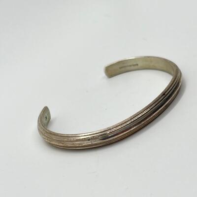 LOT 22: Sterling Silver Cuff Bracelet Marked "IC"