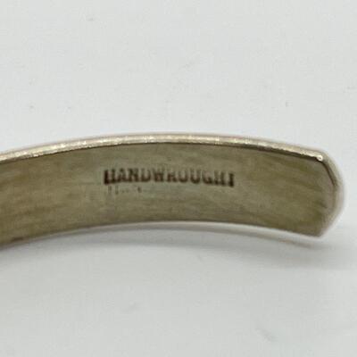 LOT 22: Sterling Silver Cuff Bracelet Marked "IC"