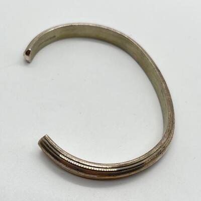 LOT 22: Sterling Silver Cuff Bracelet Marked "IC"