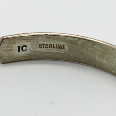LOT 22: Sterling Silver Cuff Bracelet Marked "IC"