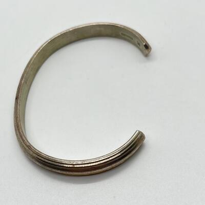 LOT 22: Sterling Silver Cuff Bracelet Marked "IC"