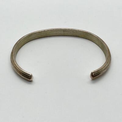 LOT 22: Sterling Silver Cuff Bracelet Marked "IC"