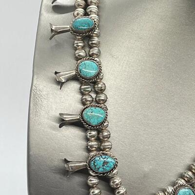 LOT 36: Navajo Handcrafted Sterling Silver & Turquoise 24