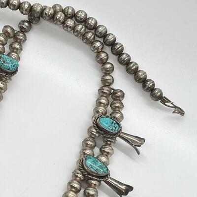 LOT 36: Navajo Handcrafted Sterling Silver & Turquoise 24