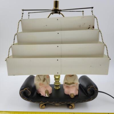 1950'S RETRO ATOMIC ERA MID CENTURY ORIENTAL TV LAMP