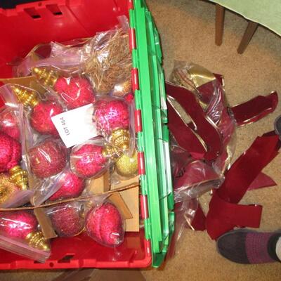 Ornaments and Ribbon