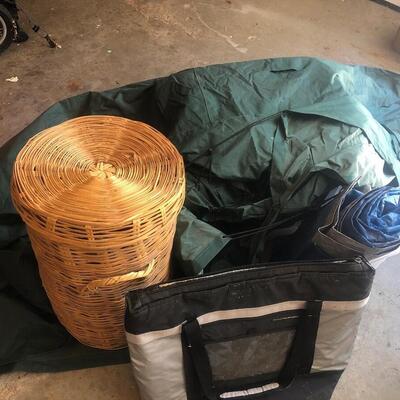 G76- Tarp, basket, cooler, patio furniture tarp
