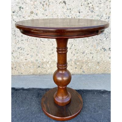 Home Accent Wooden Round Pedestal Decor Table