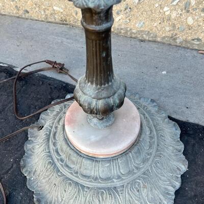 Vintage Cast Iron Victorian Style Bridge Floor Lamp