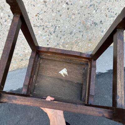 Small Mid Century Wooden Stool