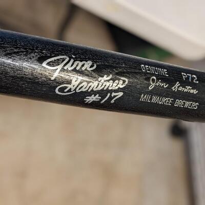 Genuine Milwaukee Brewers Autographed Jim Gantner #17 Louisville Slugger