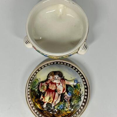 Vintage Capodimonte Italy Porcelain Trinket Box