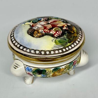 Vintage Capodimonte Italy Porcelain Trinket Box