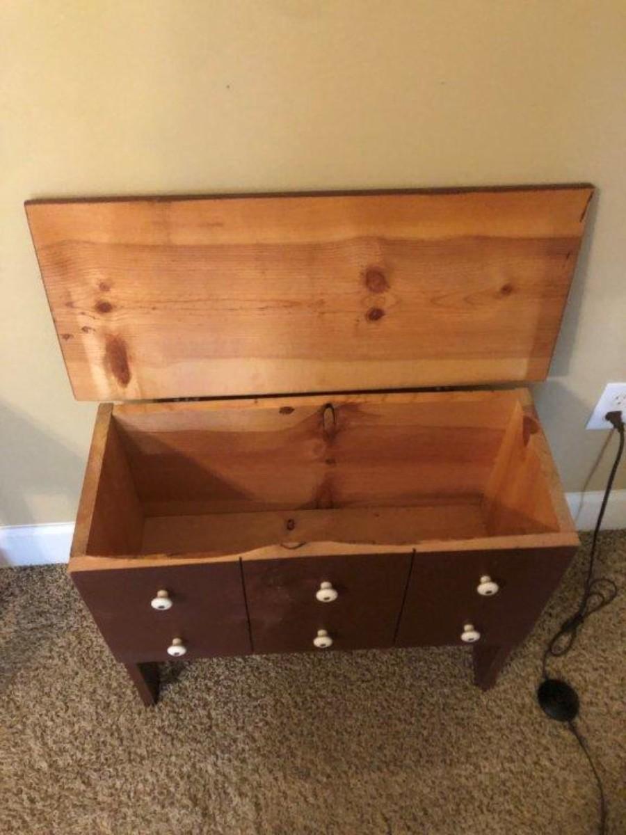 Small Wood Blanket Chest