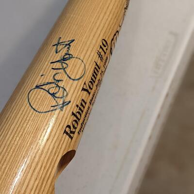 Autographed Robin Yount Laser Engraved Milwaukee Stadium Bat, 7/500