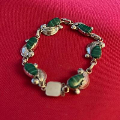 Dan Simplicio Zuni Sterling & green Turquoise bracelet 18 grams