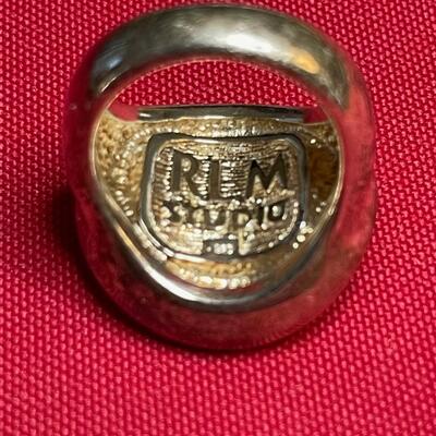 Modern period heavy .925 RLM Studios Ring size 8 /  24 grams